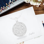 Load image into Gallery viewer, Eudora 925 Sterling Silver Seal of Seven Archangels Necklace Pentagram Amulet Pendant Men Women Vintage Personality Jewelry