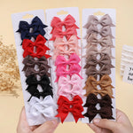 Load image into Gallery viewer, 10Pcs/Set Classical Solid Ribbon Bow Hair Clips for Kids Girl Handmade Bows Hairpin Barrettes Headwear Children Hair Accessories