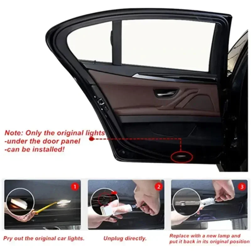 2/4Pcs Led Car Door Light Welcome Projector Logo Ghost Shadow Lamp For BMW E60 E61 E90 E91 E92 E93 F10 F11 GT Z4 Accessories
