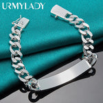 Load image into Gallery viewer, Charm 925 sterling silver design noble pretty 10MM Mens chain Jewelry fashion Geometric Bracelet factory price