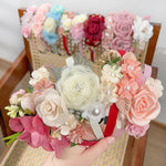 Load image into Gallery viewer, 1pcs Bride Wedding Hairband Artificial Flower Crown Headband Hair Accessories Women Girls Sweet Floral Hair Hoop Party Headwear