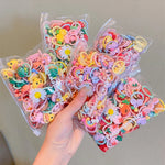 Load image into Gallery viewer, 10/20Pcs/Set New Cute Cartoon Headbands Girls Elastic Hair Bands Hair Accessories for Kids Scrunchies Headwear Ornaments Gift