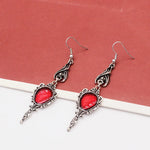 Load image into Gallery viewer, Kaqiqi Earrings Vintage Vampire Bat Magic Mirror Drop Earrings Gothic Punk Dangling Jewelry Gift
