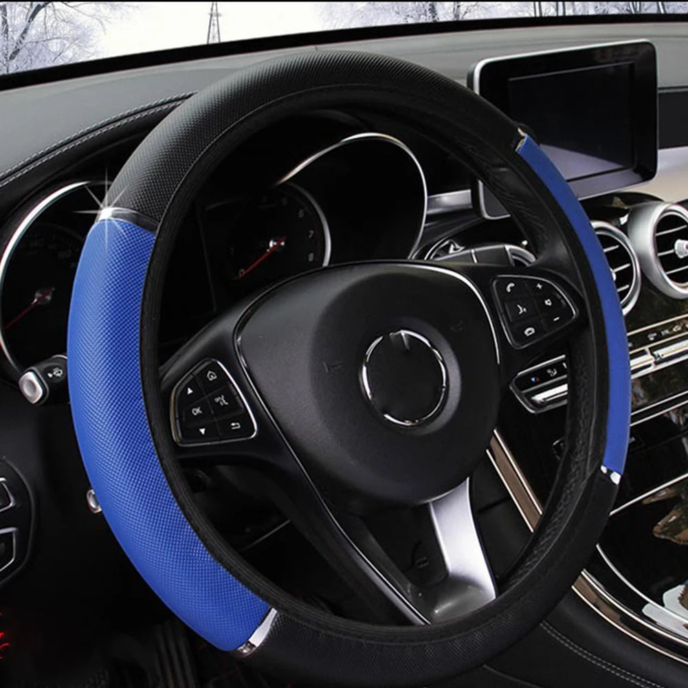 38cm Car Steering Wheel Cover Auto Steering Wheel Braid On The Steering Wheel Cover Universal Car Accessories
