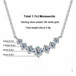 Load image into Gallery viewer, D VVS1 Moissanite Necklace for Woman Wedding Fine Jewelry with Certificates 925 Sterling Sliver Plated 18k White Gold Necklace