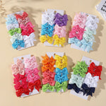 Load image into Gallery viewer, 10Pcs/Set Classical Solid Ribbon Bow Hair Clips for Kids Girl Handmade Bows Hairpin Barrettes Headwear Children Hair Accessories