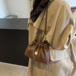 Load image into Gallery viewer, LEFTSIDE Mini PU Leather Shoulder Bags for Women 2024 Y2K Korean Fashion Trend Female Bucket Crossbody Bag Lady Handbags