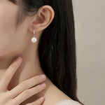 Load image into Gallery viewer, Fanqieliu 925 Silver Needle Fashion Jewelry Pearl Drop Earrings For Lady New FQL23508