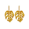 Earrings for Women Leaf Monstera Jewelry Gold Plated Bijouterie Female Leaves Gift Piercing
