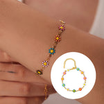 Load image into Gallery viewer, HONGTONGDaisy Colorful Accessories For Women Bohemian Charm Gold Plated Chain Stainless Steel Jewelry Cute Girl Fashion Gift