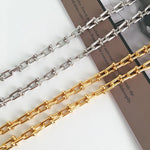 Load image into Gallery viewer, Stainless Steel U-Shape Thick Chain Necklace Bracelet Earrings For Women Fashion Statement Jewelry Set