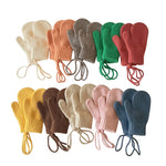 Load image into Gallery viewer, Wool Baby Winter Gloves Candy Color Halter Kids Mittens for Children Girls Boys Accessories Warm Knitted Kids Gloves 1-4Y