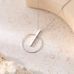 Load image into Gallery viewer, Stainless Steel Necklaces Minimalist Circle Sticks Pendants Popular Street Girl Choker Clavicle Chain Necklace For Women Jewelry