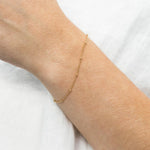 Load image into Gallery viewer, eManco Simple Women's Ball Chain Bracelet Jewelry Layered Fine Bead Chain Bracelet Ladies Stainless Steel Chain