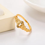 Load image into Gallery viewer, Stainless Steel Rings for Women Gold Color Longevity Lock Shape Ring Waterproof Lucky Aesthetic Jewelry Freeshipping anillos