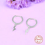 Load image into Gallery viewer, ROXI 925 Sterling Silver Lightning Pendant Stud Earrings For Women brincos Personality Hanging Stud Earrings Punk Jewelry Korean