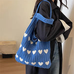 Load image into Gallery viewer, Knitted Handbags Female Large Capacity Totes Women's Shoulder Bag Summer Beach Bag Purses Casual Hollow Woven Shopping