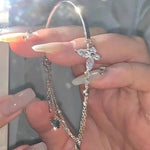 Load image into Gallery viewer, Butterfly Shiny Zircon Silver Color Bangle Light Luxury Multi-layer Chain Bracelet For Women Fashion Hand Accessories Jewelry