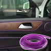 1pc Car Moulding Trims Interior Accessories Purple Silicone 5M Length 5m Car Cover Trim Car-Styling High Quality