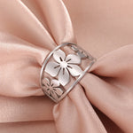 Load image into Gallery viewer, Cazador Stainless Steel Ring for Women Flower Finger Rings Jewelry Wholesale 2024 Trend New in Party Wedding Birthday Gift