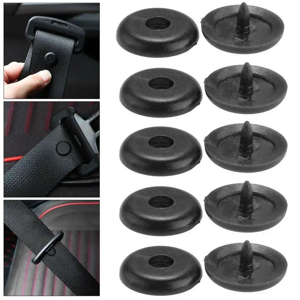 5Pair Car Seat Belt Clips Universal Retainer Adjuster Buckle Stopper Holder Rivet Stud Clips Car Styling Interior Accessories