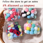 Load image into Gallery viewer, 20pcs Kids Elastic Hair Bands Girls Plush Ball Rubber Band For Children Sweets Scrunchie Hair Ties Clip Baby Hair Accessories
