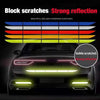 5pcs/set Car Reflective Stickers Rear Trunk Reflector Car Driving Safety Warning Mark Auto Body Waterproof Decal 90cm