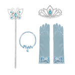 Load image into Gallery viewer, Baby Girls Elsa Anna Princess Accessories Kids Magic Wand Crown Cosplay Snow White Rapunzel Tiara Gloves Party Supplies Sets