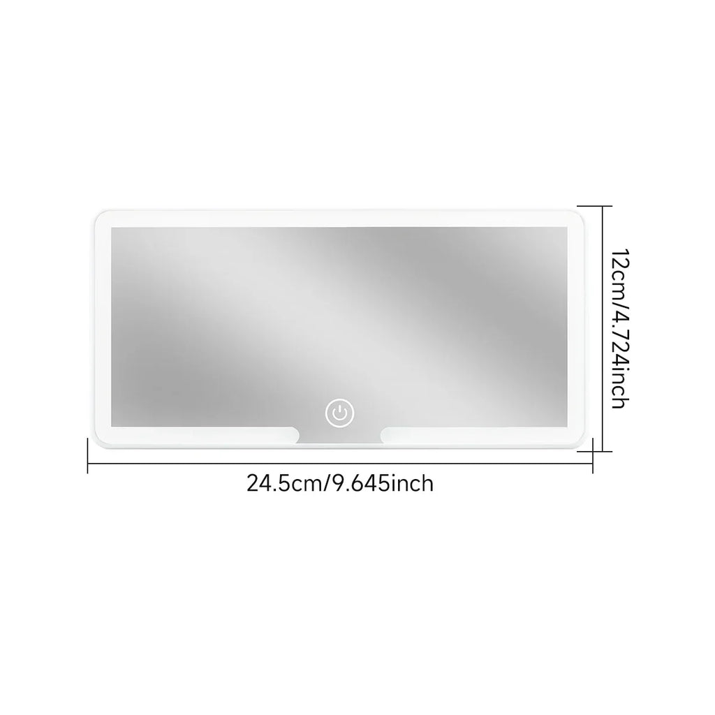 Auto Mirror Sun Visor Makeup Mirror LED Touch Screen Three Light Modes Adjustable Rechargeable Car Interior Rear Vanity Mirror