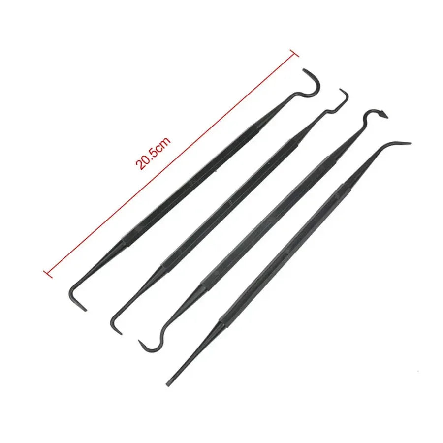 4x Nylon Picks Pick Hook Car Detailing Cleaning Tool Multipurpose Double-headed Hook Auto Detailing Tools Car Clean Accessories