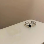 Load image into Gallery viewer, Kpop Vintage Y2k Gothic Double Layer Star Open Rings For Women Girls Aesthetic Fashion Trend Jewelry Grunge EMO 90s Accessories