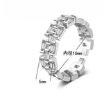 Load image into Gallery viewer, Classic Luxury Full Cubic Zirconia Ring 925 Sterling Silver CZ Finger Rings For Women Girls Party Accessories Jewelry JZ1337