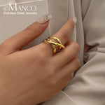 Load image into Gallery viewer, Newest Cross Multilayer Fashion Wide Ring Simple For Women Party Fine Jewelry Classic Gift Ring for Wedding Trendy Jewelry