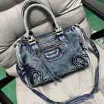 Load image into Gallery viewer, City Tote Bags for Women Luxury Designer Denim Canvas Biker Bags 2024 Fashion Trends Shoulder Crossbody Tote Bags and Purses