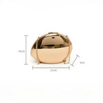 Load image into Gallery viewer, Designer Acrylic Shell Shape Clutch Bag Gold Silver Women Evening Party Bag Cute Shiny Metal Shoulder Crossbody Bags Small Purse