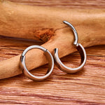 Load image into Gallery viewer, G23 Titanium Ear Pair of Classic Plain Dome Nose Nipple Ring PIERC Earring Hoops Clicke Labret Rings Piercing Jewellery