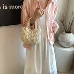 Load image into Gallery viewer, Handmade Woven Women's Bag 2024 New Fashion, Leisure and Popular Beach Bag Handbag, Exquisite Grass Woven Bag