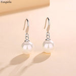 Load image into Gallery viewer, Fanqieliu 925 Silver Needle Fashion Jewelry Pearl Drop Earrings For Lady New FQL23508
