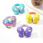 Load image into Gallery viewer, 2Pcs/lot Lovley Flower Ponytail Elastic Hair Bands for Girl Children Hair Ties Cartoon Kids Hair Accessories Baby Headwear