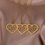 Load image into Gallery viewer, Stainless Steel Necklaces Fashion Best Friends Pendants 3 Pcs/ Set Chains Choker Broken Heart BFF Good Friendship Jewelry Gifts