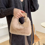 Load image into Gallery viewer, Plush Texture Cross-Body Bag For Women Eco-Friendly Fur Large Capacity Fashionable Winter Furry Hand Bag For Women