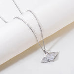 Load image into Gallery viewer, Heart with Angel Wings Stainless Steel Cremation Jewelry Necklace Urn Memorial Keepsake Pendant for Ashes with Funnel Fill Kit