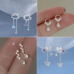Load image into Gallery viewer, Irregular Tassel Cloud Butterfly Drop Earring for Women Fashion Personality Hypoallergenic Light luxury Zirconia Earring Jewelry