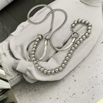 Load image into Gallery viewer, 2024 Trend Pulling Steel Ball Necklace For Woman New Korea Fashion Luxury Elegance Clawbone Chain Choker Jewelry Work Date Gift
