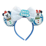 Load image into Gallery viewer, Merry Christmas Mickey Mouse Ears Headband Disney Girl Hair Accessories For Women Candy Cane Hairband Kids Xmas Headwear