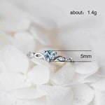 Load image into Gallery viewer, Simple Heart Ring For Women Female Cute Finger Rings Romantic Birthday Gift For Girlfriend Fashion Zircon Stone Jewelry