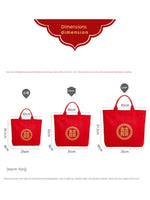 Load image into Gallery viewer, Red Bridal Wedding Tote Bag