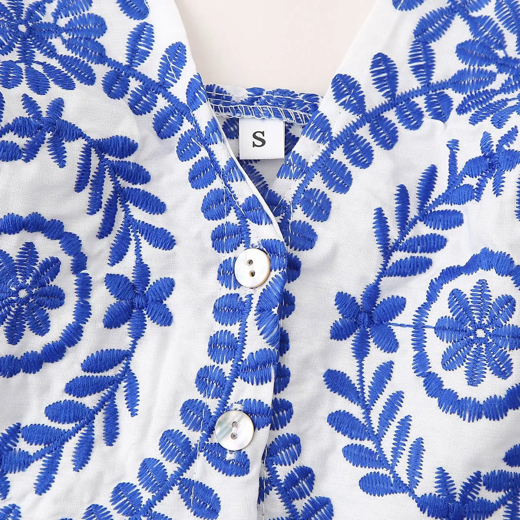 Summer Crop Top Embroidery Tank Top Bra Holiday Wears Casual Vest Women's Clothing