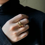 Load image into Gallery viewer, Newest Cross Multilayer Fashion Wide Ring Simple For Women Party Fine Jewelry Classic Gift Ring for Wedding Trendy Jewelry