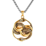 Load image into Gallery viewer, Retro Double Snake Pendant Unisex Fashion Personality Animal Snake 316L Stainless Steel Pendant Necklace Jewelry Gift Wholesale